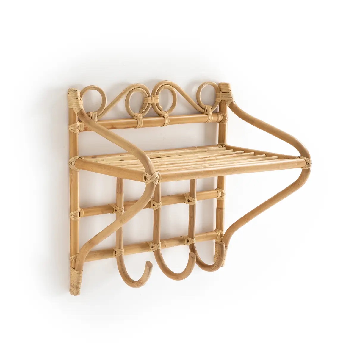 Rattan Coat Hooks Shelf SH558154